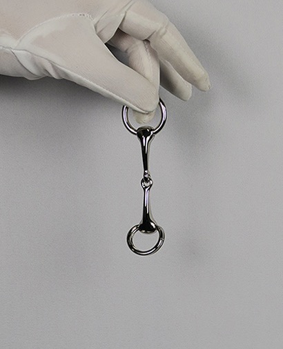 Hermes Mors Horsebit Scarf Ring, front view